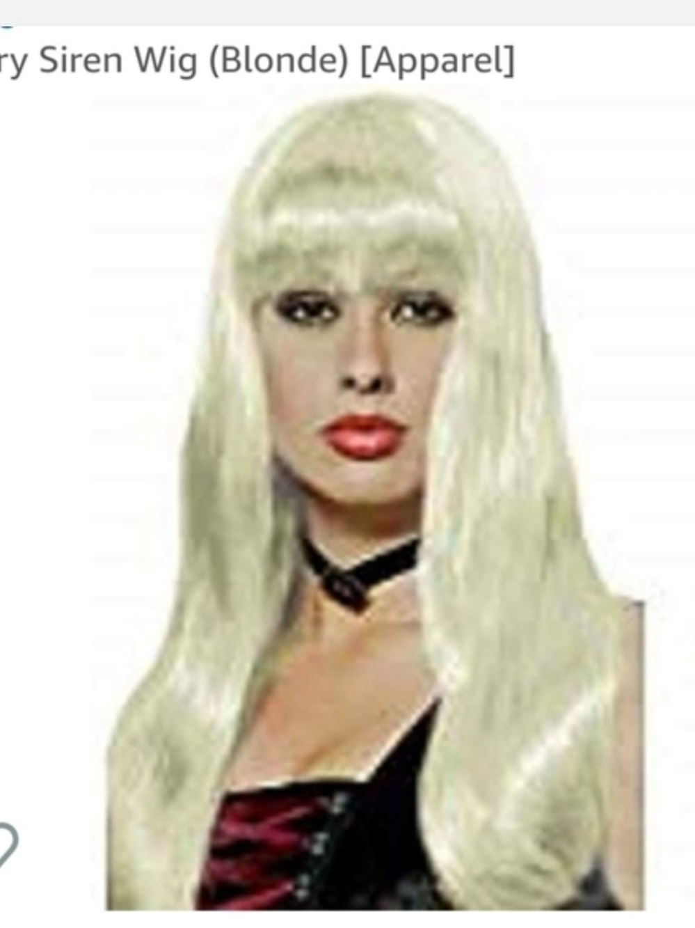 Long Blonde Wig with Full Bangs